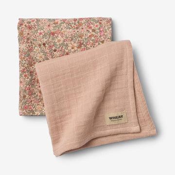 2er Pack Musselintücher Kaya soft rose dust - Wheat